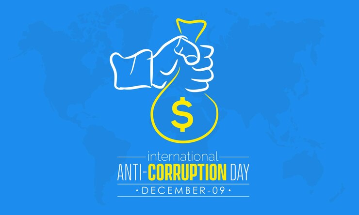 Vector concepto de diseño de ilustraciones vectoriales del día internacional contra la corrupción que se celebra el 9 de diciembre