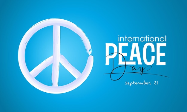 Concepto de diseño de ilustraciones vectoriales del día internacional de la paz que se celebra cada 21 de septiembre