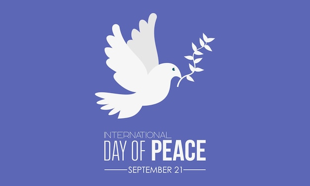 Concepto de diseño de ilustraciones vectoriales del Día Internacional de la Paz que se celebra cada 21 de septiembre