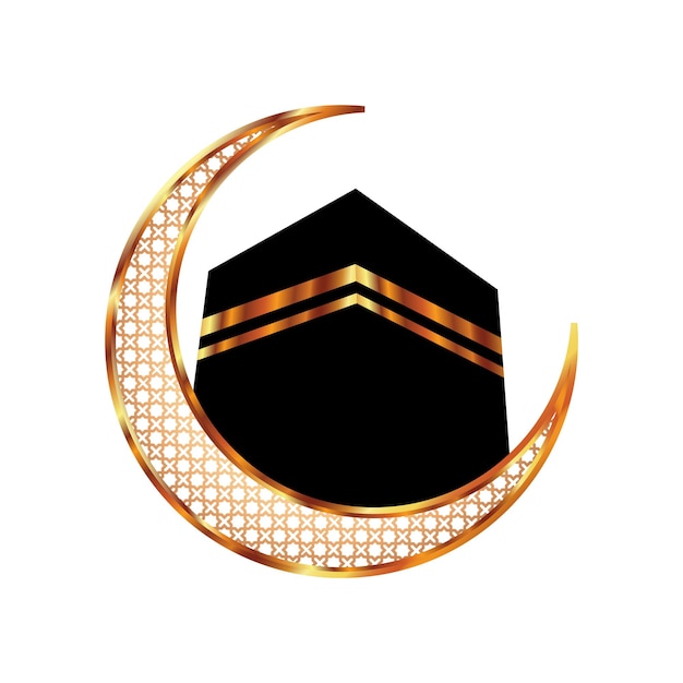 Concepto de diseño de Kaaba Ramadán Mubarak