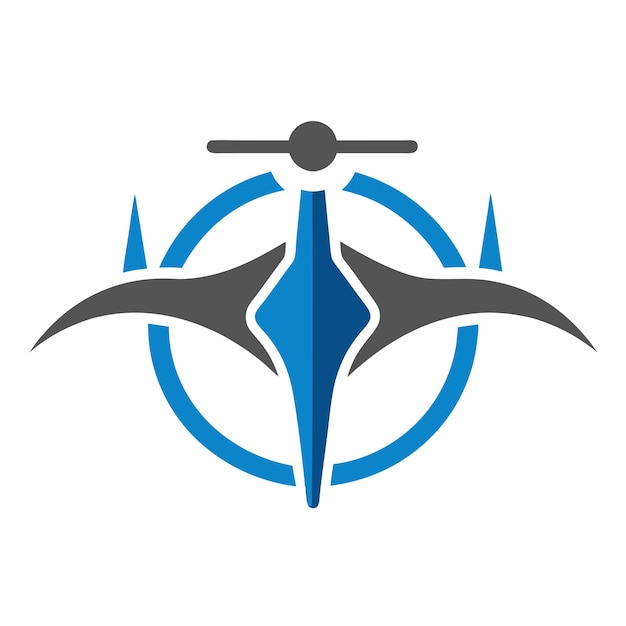 Concepto de diseño de logo de Drone