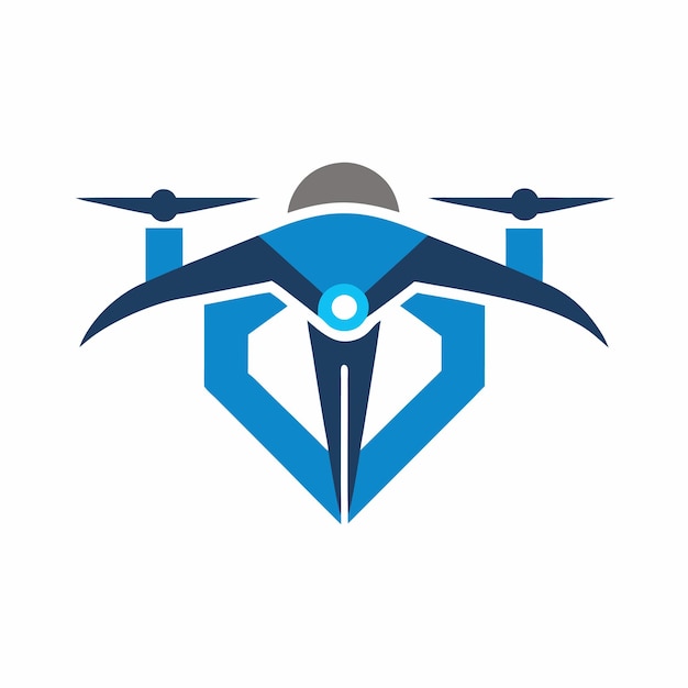 Concepto de diseño de logo de Drone