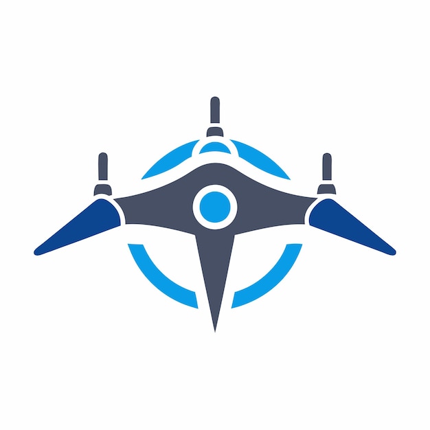 Concepto de diseño de logo de Drone