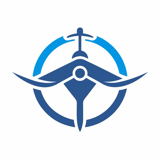 Concepto de diseño de logo de Drone