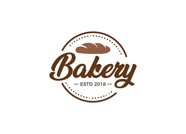 Concepto de diseño de logo de pan fresco y panadería