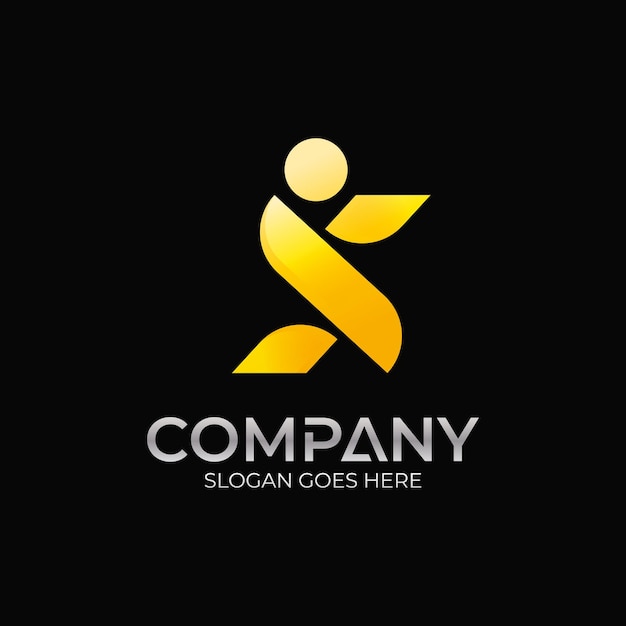 Concepto de diseño de logotipo abstracto S