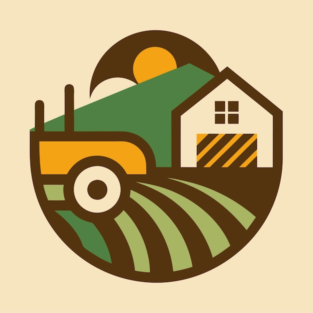 concepto de diseño de logotipo agrícola