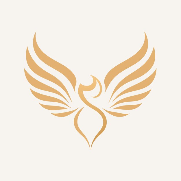 El concepto de diseño del logotipo de las alas de ángel