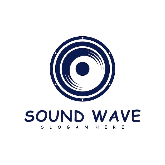 Concepto de diseño de logotipo de altavoz de sonido vector Diseño de ilustración de sonido
