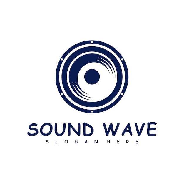 Vector concepto de diseño de logotipo de altavoz de sonido vector diseño de ilustración de sonido