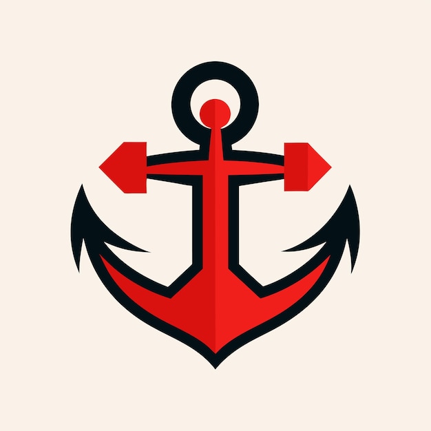 Concepto de diseño del logotipo de anclaje