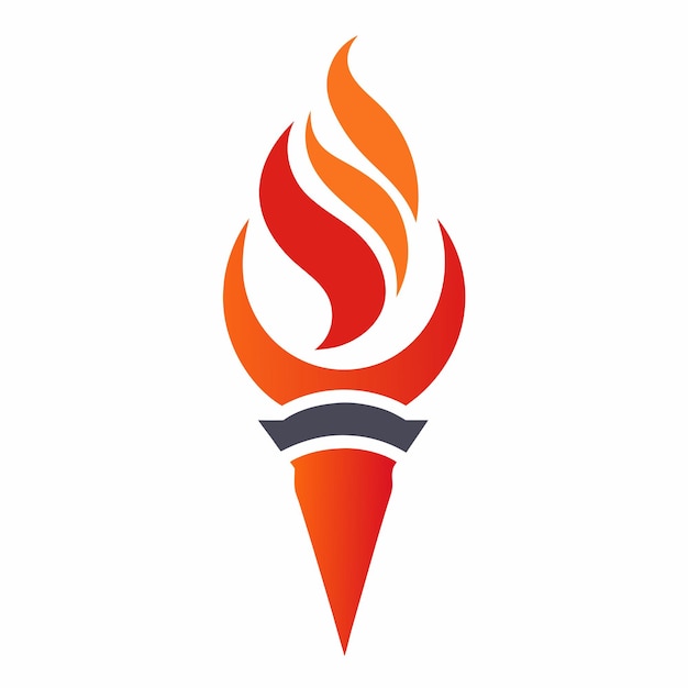 Concepto de diseño del logotipo de la antorcha