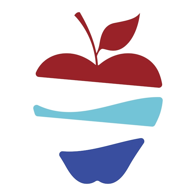 Vector concepto de diseño del logotipo de apple