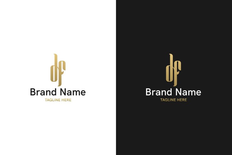 Vector concepto de diseño de logotipo basado en inicial df o fd