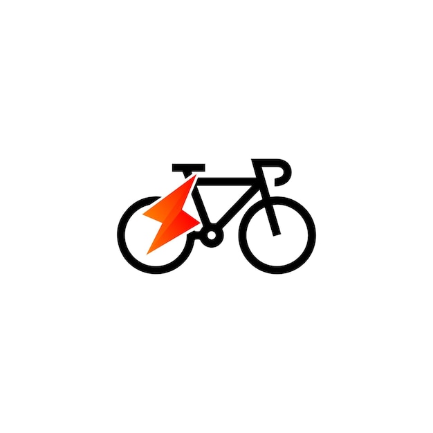 Concepto de diseño de logotipo de bicicleta eléctrica