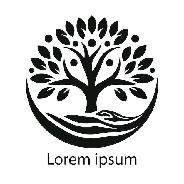 concepto de diseño del logotipo de bienestar