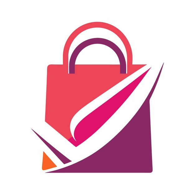 Concepto de diseño del logotipo de la bolsa de compras