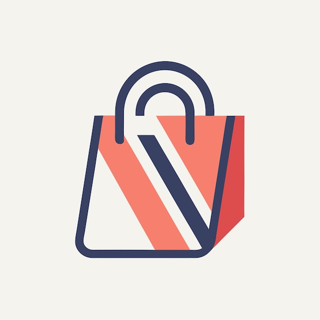 Concepto de diseño del logotipo de la bolsa de compras