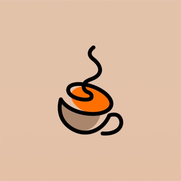 Concepto de diseño del logotipo del café plantilla del logotipo de la bebida de café plantilla de la logotipia de la cafetería