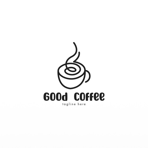 Concepto de diseño del logotipo del café plantilla del logotipo de la bebida de café plantilla de la logotipia de la cafetería