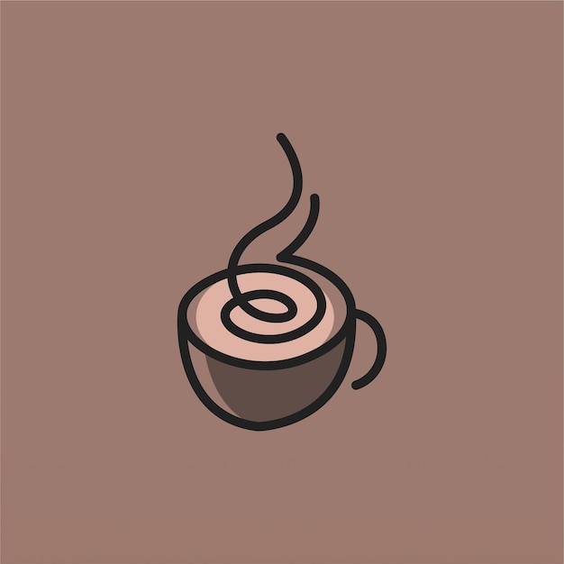 Concepto de diseño del logotipo del café plantilla del logotipo de la bebida de café plantilla de la logotipia de la cafetería