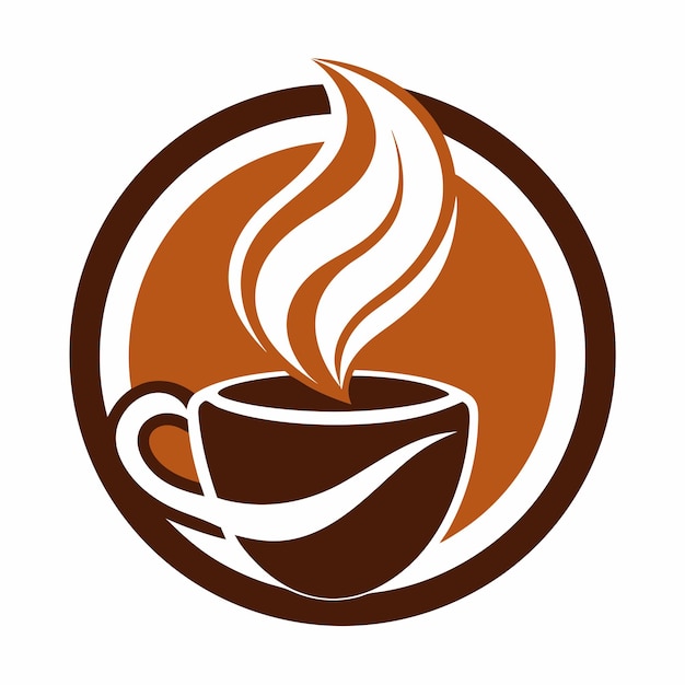 concepto de diseño del logotipo del café