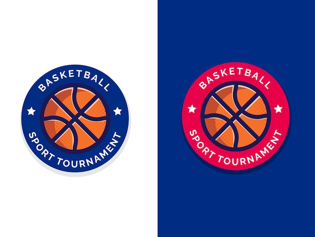 Concepto de diseño de logotipo de campeonato de equipo de baloncesto