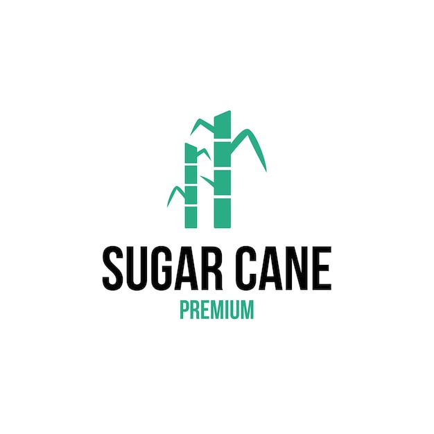 Concepto de diseño de logotipo de caña de azúcar creativo Vector Ilustración Símbolo Icono