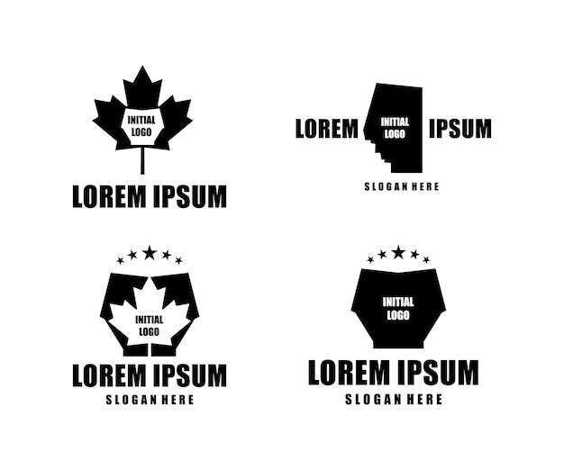 concepto de diseño de logotipo canadiense