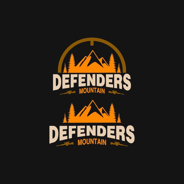 Concepto de diseño de logotipo de cazador vintage
