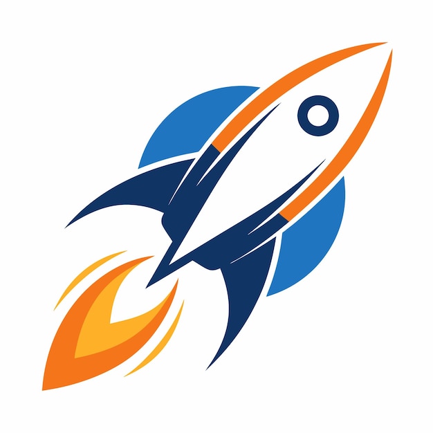 Concepto de diseño de logotipo de cohete