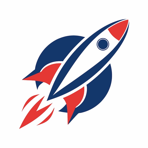 Concepto de diseño de logotipo de cohete
