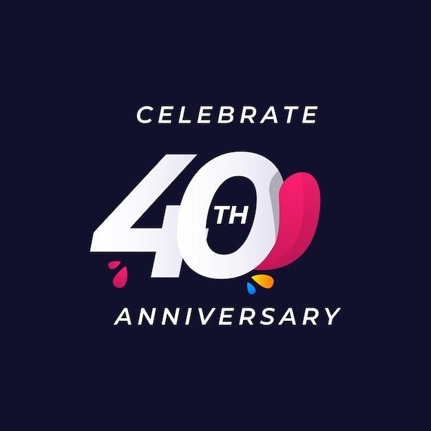 concepto de diseño de logotipo de colecciones de celebraciones de aniversario