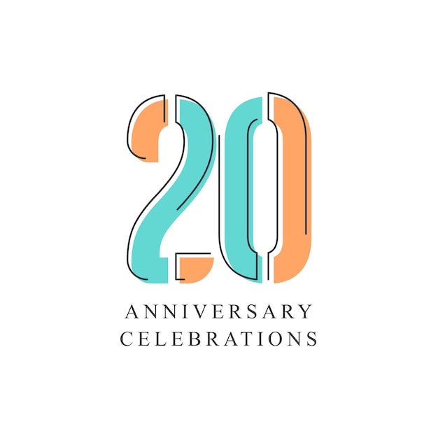 Concepto de diseño de logotipo de colecciones de celebraciones de aniversario