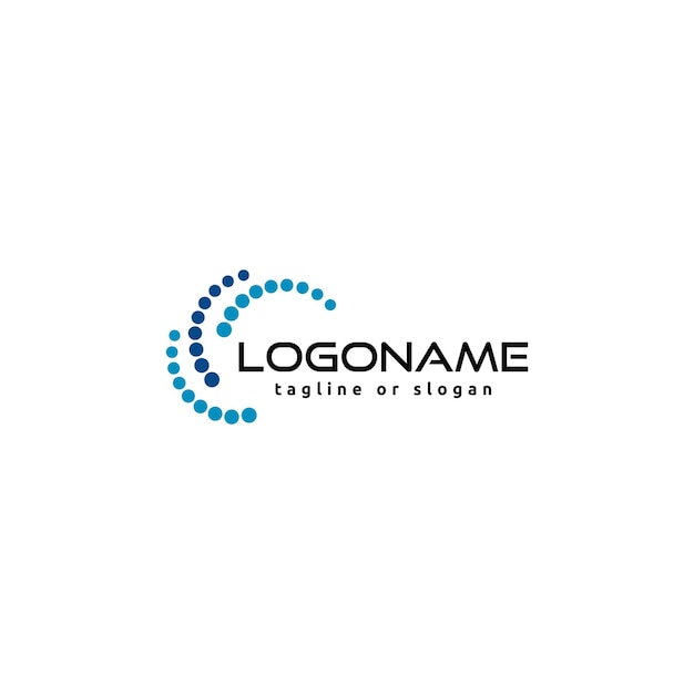 Concepto de diseño del logotipo de composición de círculo abstracto