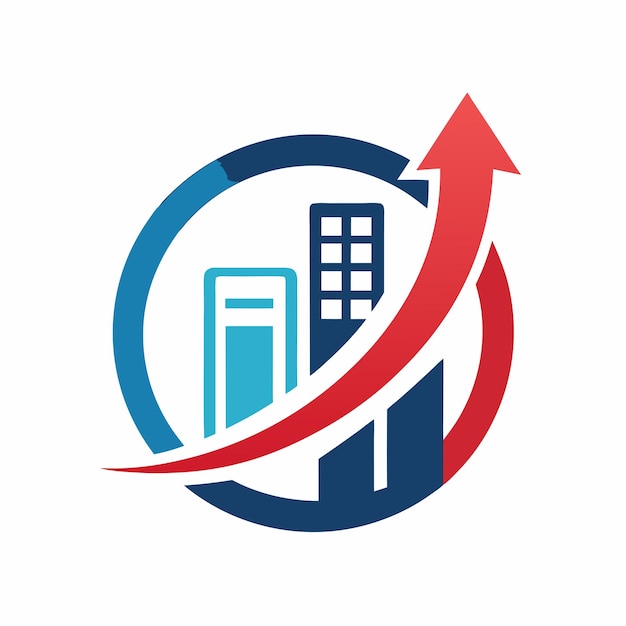 Concepto de diseño del logotipo de la contabilidad financiera