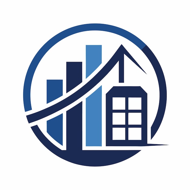 Concepto de diseño del logotipo de la contabilidad financiera