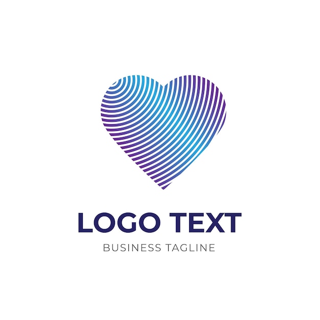 Concepto de diseño de logotipo de corazón abstracto