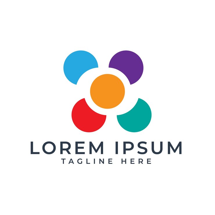 Vector concepto de diseño de logotipo creativo colorido símbolo del círculo