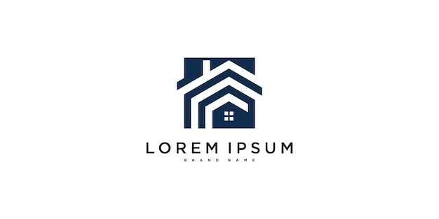 El concepto de diseño de logotipo creativo para el hogar moderno Premium Vector