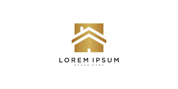 El concepto de diseño de logotipo creativo para el hogar moderno Premium Vector