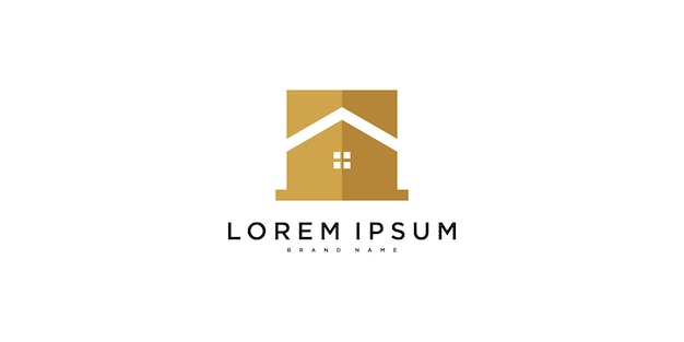 El concepto de diseño de logotipo creativo para el hogar moderno Premium Vector