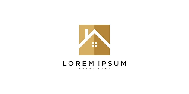 El concepto de diseño de logotipo creativo para el hogar moderno Premium Vector