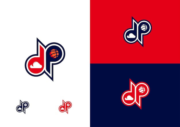 Vector concepto de diseño del logotipo de dp