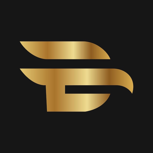 Vector concepto de diseño del logotipo de e golden eagle