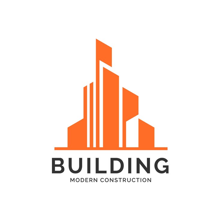 Concepto de diseño de logotipo del edificio resumen de construcción del edificio para la plantilla vectorial de diseño del logotipo