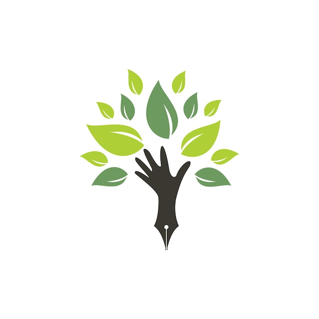 Concepto de diseño de logotipo educativo o editorial.