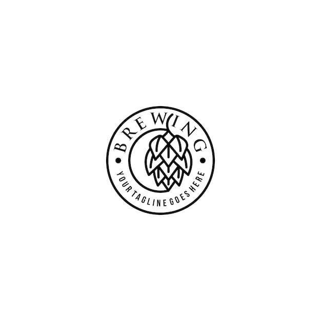 Concepto de diseño de logotipo de elaboración de cerveza Diseño de cervecería universal