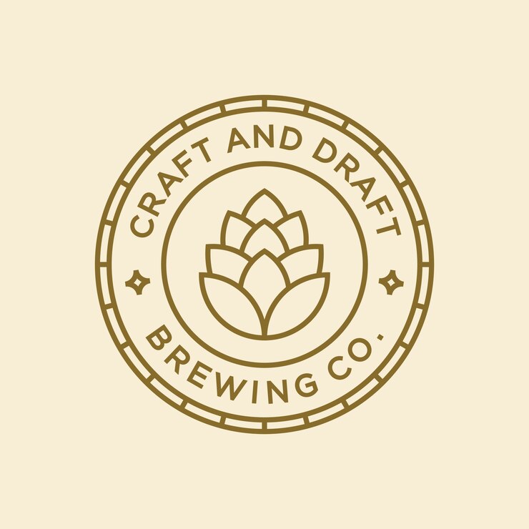 Vector concepto de diseño de logotipo de elaboración de la cerveza