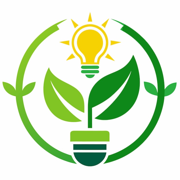 concepto de diseño del logotipo de la energía ecológica